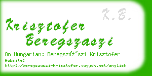 krisztofer beregszaszi business card